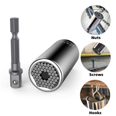 Universal Hardware Torque Wrench Head Set Socket Sleeve In Wrench 7-19mm Spanner Key Magic Portable Multi Hand Tools Dropship