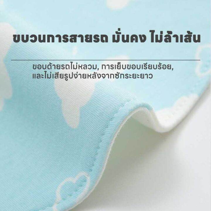 smilewil-ผ้าซับน้ำลายเด็ก-ผ้ากันเปื้อนเด็ก-ผ้าพันคอเด็ก-มีกระดุมติด-ผ้า-cotton-ซับน้ำได้ดี-ของใช้สำหรับเด็ก