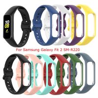 ┇❈✉ Pasek silikonowy do Samsung Galaxy Fit 2 SM-R220 wymiana bransoletki na rękę do Samsung Galaxy Fit2 R220 zegarek zespół akcesoria