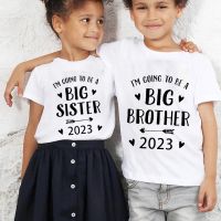 Kids Clothes Girls Summer Boy Clothes Mother Kids Twins Cotton Tops I 39;m Going to Be a Big Sister Brother 2023 Print Clothes