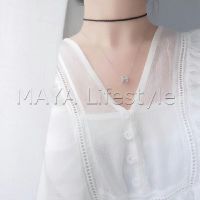 MAYA สร้อยคอ จี้รูปตัวอักษร H เครื่องประดับสําหรับผู้หญิง H necklace