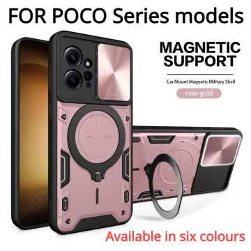 Case for Xiaomi Poco M4 Pro 4G Case Cover,Magnetic Car Mount Bracket Shell  Case for Xiaomi Poco M4 Pro 4G 2201117PI 2201117PG Case Black