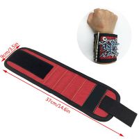 3 Rows 6 Magnets) Magnetic Wristband Hand Wraps Tool Bag Electrician Wrist Screws Holder Bracelet For Home Repair