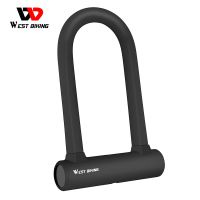 WEST BIKING Bike U Lock Safety Anti-theft Thickened Cable MTB Road Bike Motorcycle Scooter Cycling Accessories Bicycle Lock Locks
