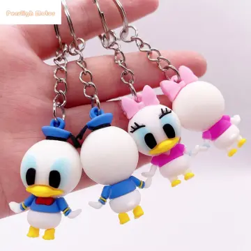 Disney Mickey Mouse Keychain Minnie Donald Duck Daisy Cute Doll Keyring  Fashion Couple Bag Ornament Key Chain Car Pendant Gift