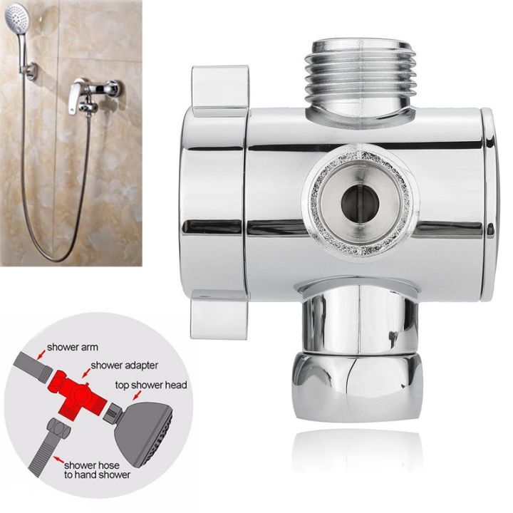 12-3-way-t-adapter-bath-adjustable-shower-head-arm-mounted-diverter-valve-1pc