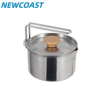 NEWCOAST 1L 304กาต้มน้ำสแตนเลส Outdoor Camping หม้อกาน้ำชาแบบพกพา Trekking เครื่องมือทำอาหาร Travel เดินป่าเครื่องครัว Equipment