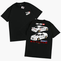 KARIMAKE Kaos Baju JDM KAIDO HOUSE NISSAN SKYLINE R34 WHITE MINI GT V2 - V2 HITAM, XXL