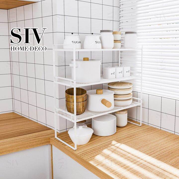 SIV Countertop Rack Organizer Shelf For Kitchen Pantry Bathroom