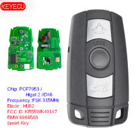 KEYECU Keyless-Go Full Inligent Remote Key 315MHz PCF7953 868MHz PCF7945 Chip for BMW CAS3 35 Series X5 2006-2011 KR55WK491