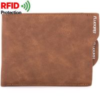 RFID Theft Protect Coin Bag Zipper Men Wallets Purses 100% PU Leather Wallets for Men with RFID Blocking Mini Purse