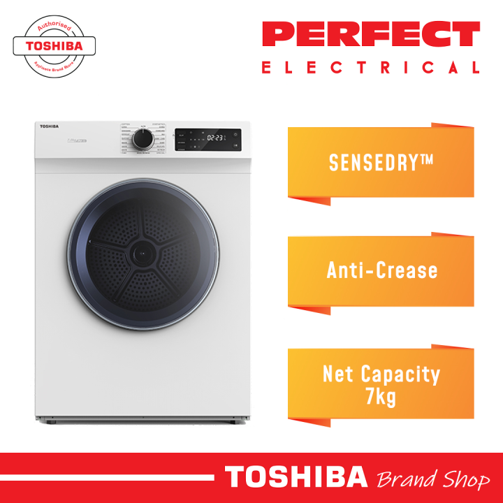 Toshiba 7KG Tumble Clothes Dryer TDH80SEM Sense Dry Anti Crease