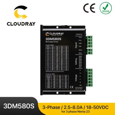 Cloudray 3 Phase 3DM580S Stepper Motor Driver Supply Voltage 24-50VDC Output 1.0-8.0A Current