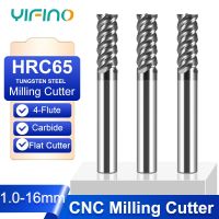 YIFINO HRC65 4-Flute Nano Coating ทังสเตนเหล็กคาร์ไบด์ U-Groove Milling Cutter CNC เครื่องจักรกลเครื่องมือ End Mill