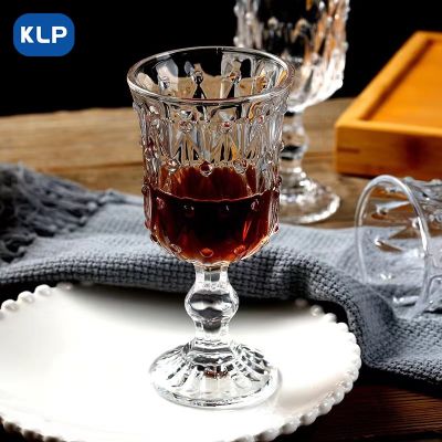 【CW】☜♙◈  KLP French luxury vintage Ringer beaded point Wine glass ins Goblet