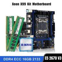 คอมโบชุดคิท X99 Kllisre เริ่มต้นมาเธอร์บอร์ด LGA 2011-3 Xeon E5 CPU V3 2670ขนาด16กิกะไบต์ DDR4 (2ชิ้น8กรัม) หน่วยความจำ ECC 2133เมกะเฮิรตซ์