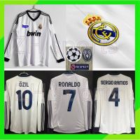 ✲ เสื้อกีฬาแขนยาว ลายทีม Real Madrid 12 13 2012 2013 10 RONALDO 7 SERGIO Ramos 4 สไตล์เรโทร