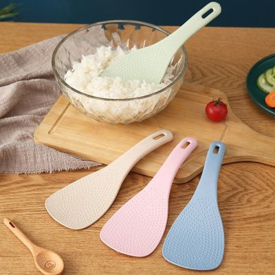 ❏✽ Wheat Straw Rice Spoon Home Rice Paddle kitchen Spatula Non-stick Rices Serving Spoons Cooking Utensil Kitchen Tools