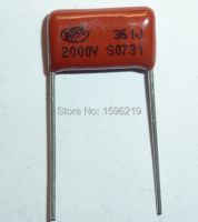 50pcs CBB capacitor 361 2000V 361J 2KV 360pF 0.36nF P15 CBB81 Metallized Polypropylene Film Capacitor