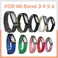 สายรัดซิลิโคนอ่อน TPU,สายรัดข้อมือ Mi Band 4 / 3 TPU ฝาครอบโลหะสายรัดข้อมือสปอร์ตสำหรับ Mi Band5/6สายนาฬิกาข้อมือใหม่