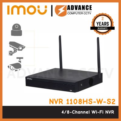 เครื่องบันทึกกล้องวงจรปิด IMOU Wifi รุ่น NVR 1108HS-W-S2 ต่อกล้องได้ 8 ช่อง รองรับระบบ ONVIF