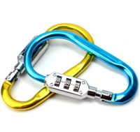 【YF】 Outdoor Hiking Bag Luggage Security Carabiner Lock 3 Dial Password Padlock Tool Portable Zinc Alloy