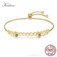 KALETINE 925น้ำผึ้ง Bracciali In Argento Sterling Per Le Donne Di Cuore Dusso Amore Pettine Ape Donne Degli Uomini เทนนิส Braccialetto Gioielli In Oro