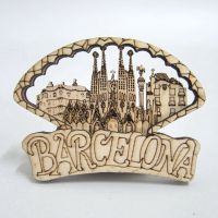 Barcelona Spain Wooden Fridge Magnet Souvenir Refrigerator Magnetic Sticker Home Decor Decoration Accessories
