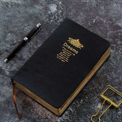 Super Thick Retro En Rim Blank Notebook Dream Hot Stamping Soft Notepad ภาพวาดขนาดใหญ่เขียนไดอารี่เครื่องเขียน Journal Gift