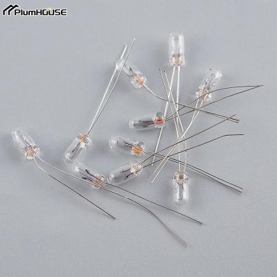 10pcsset Miniature 0.07A 3mm 4mm 5mm 1.5V3V6V9V12V24V Mini Lamp Light Bulb Edison Incandescent Filament Rice