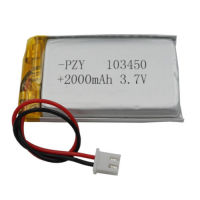 Gozee Magic 3.7V 2000 mAh แบตเตอรี่ลิเมอร์ Li Li-po สำหรับแท็บเล็ต GPS 103450 ปลั๊ก JST-PH 2.54