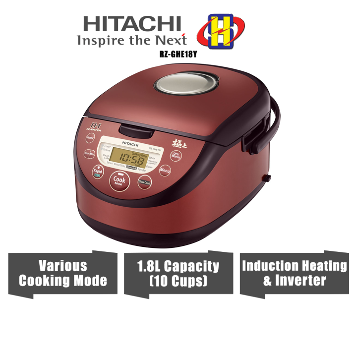 Hitachi Rice Cooker (1.8L/10 Cups) Inverter & Induction Heating Various