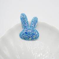 100PCSLot Glitter Rabbit Butterfly Padded Applique Crafts bunny for Children Headwear Hair clip and Garment Accessoires