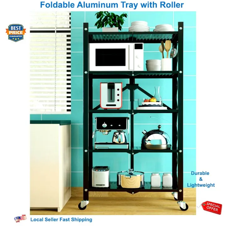 Storage Kitchen Rack Cart Stainless Steel Power Coating For Kitchen