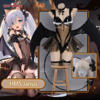 2023 In Stock UWOWO Game Azur Lane Janus Cosplay Costume with Wings Tail Littlee Devil Halloween Costumes Cute Cosplay Suit