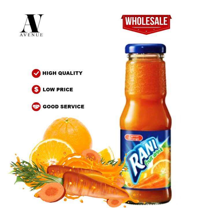 Rani Carrot And Orange Fruit Drink 200 Ml Glass Bottle Lazada