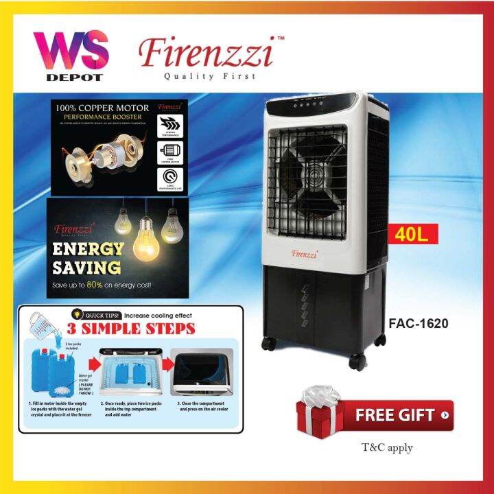 Firenzzi Water Tank Air Cooler With Touch Screen Panel And Remote