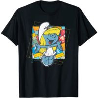 Cartoon network The Smurfs mens 100% cotton round neck short -sleeved T-shirt