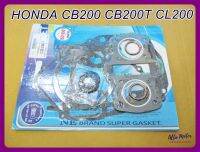 HONDA CB200 CB200T CL200 year 1974-1976 ENGINE GASKET COMPLETE SET "ISO 9001" #ปะเก็นเครื่อง ชุดใหญ่ ไม่มีแร่ใยหิน