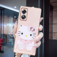 เคสนิ่มชุบด้วยไฟฟ้า OPPOA38 OPPO A38 4G 2023เคสใส่โทรศัพท์ใหม่พร้อมเคสกระจกเคที TPU น่ารักฝาหลังป้องกันทุกแพ็ค