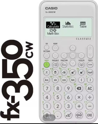 Casiocalculator เครื่องคิดเลขวิทยาศาสตร์ รุ่น FX-350CW - สีขาว  เครื่องคิดเลข Casio FX-350CW ใหม่ล่าสุดในซีรี่ FX-350