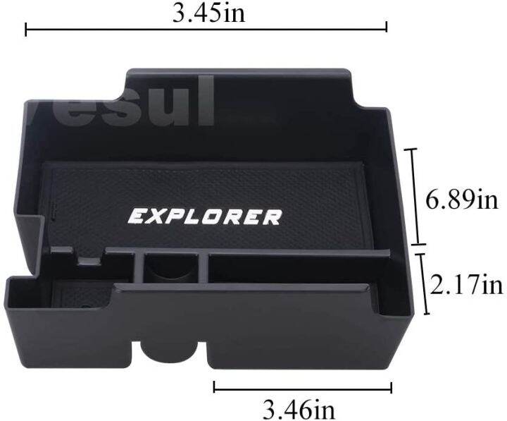 ที่วางแขนคอนโซลกลางสำหรับ-ford-explorer-2012-2013-2014-2016-2017-2018กระเป๋าแบ่งถาดเอบีเอสพาเลทเหมาะสำหรับถุงมือ