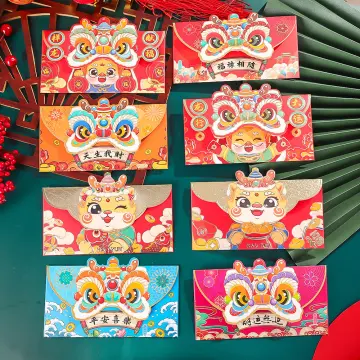 30Pcs Red Envelope for Chinese New Year 2024 Dragon Envelopes Money Packet.