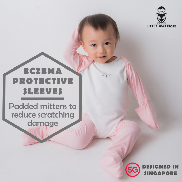 Eczema Protective Sleeves for Babies and Children in Blush Pink