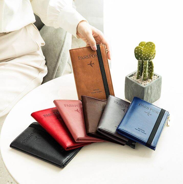 BG029 RFID Blocking Protection Vintage Business Travel Passport Covers