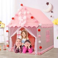 Large Portable Prince Princess Castle Tent Kids Children Play House Outdoor Indoor Toy Tents