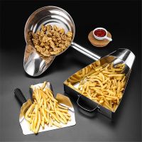 304 Stainless Steel French Fries basket package pack Funnel Fast Food Restaurant Kitchen Tools Chips Scoop Packing Shovel Tool