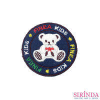 ตัวรีดการ์ตูนหมีวงกลม FINEA KIDS ตัวรีดติดเสื้อ อาร์มปักตกแต่ง DIY EMBROIDERY PATCH (00080376)