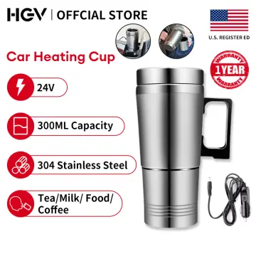 Car Electric Cup Stainless Steel Heating Cup Coffee Tea Drinking Cup Mug  Heat Insulation Electric Car Kettle Camping Travel 12V - AliExpress