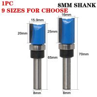 1pc 8mm Shank เกรดอุตสาหกรรมงานไม้ เครื่องมือ Router Bits สำหรับ Wood Flat End Mills พร้อมตลับลูกปืน Milling Cutter